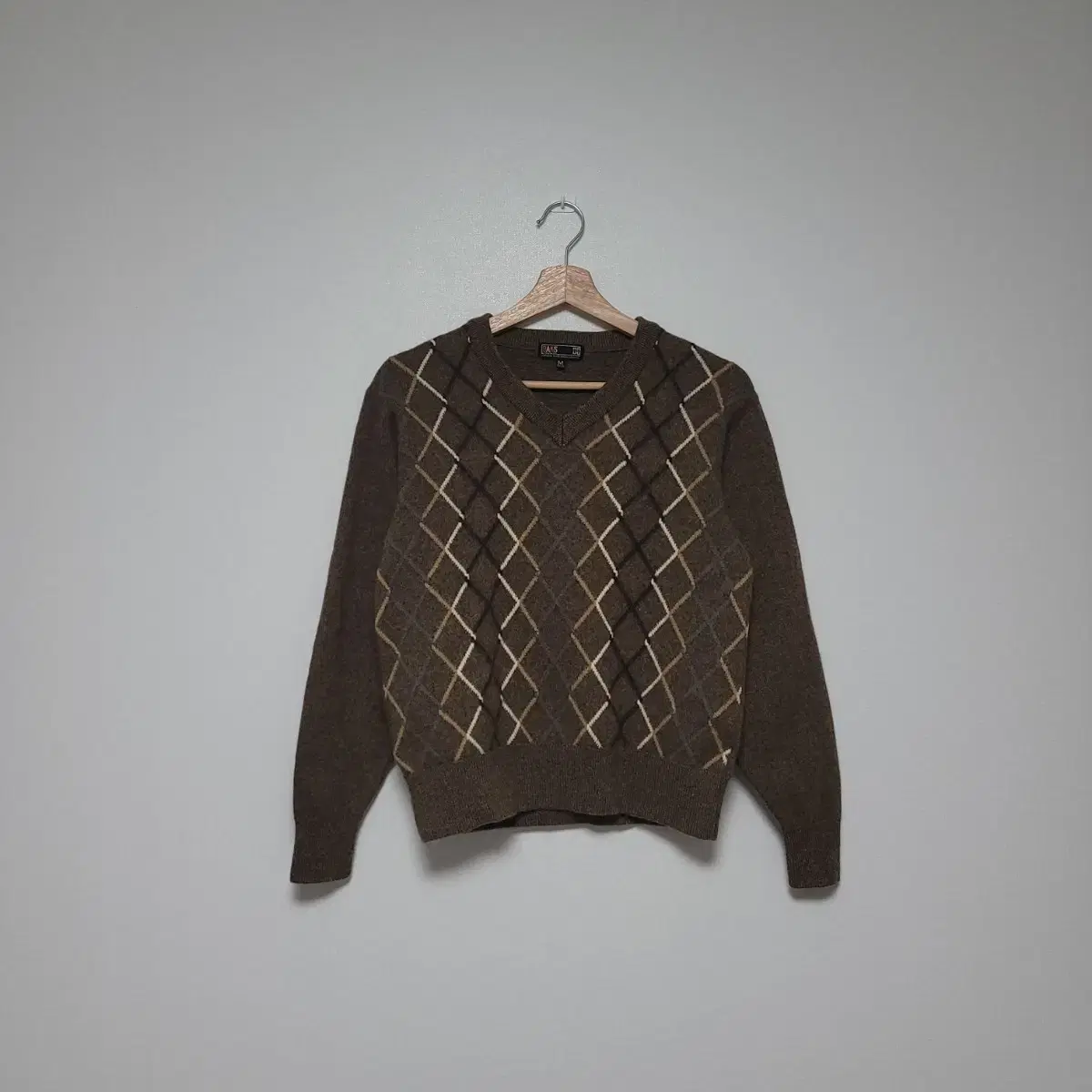 (95) DAKS Daks Argyle Wool Knit