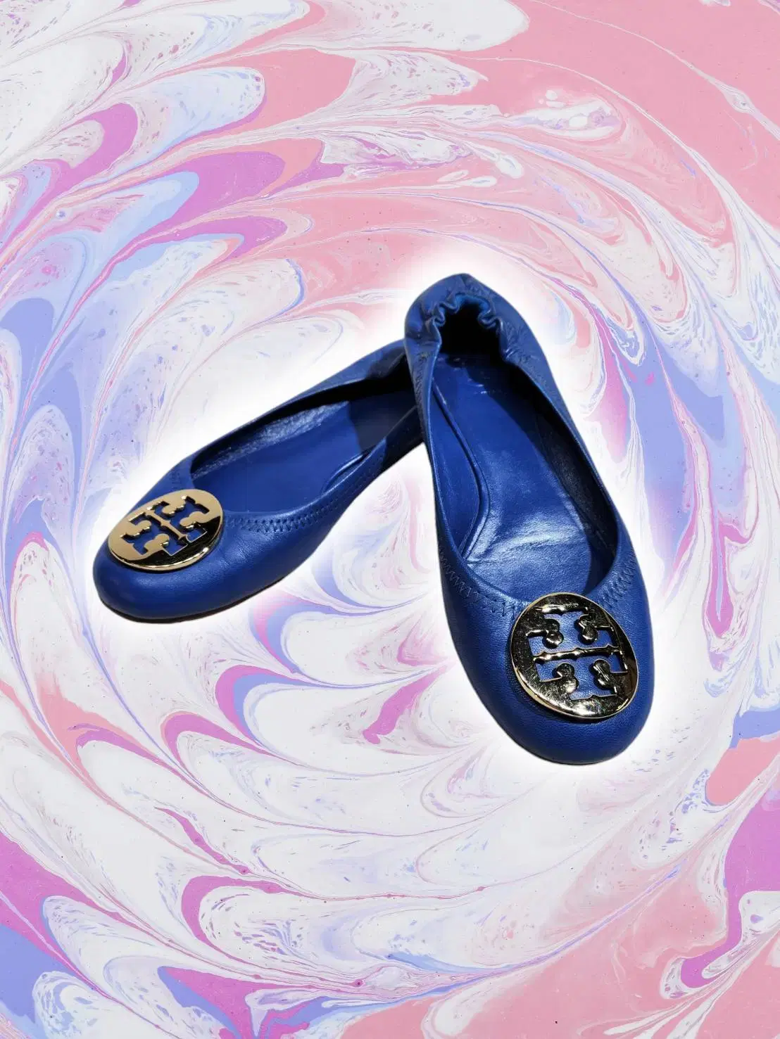 240/ TORY BURCH 토리버치 플랫슈즈 블루 /25