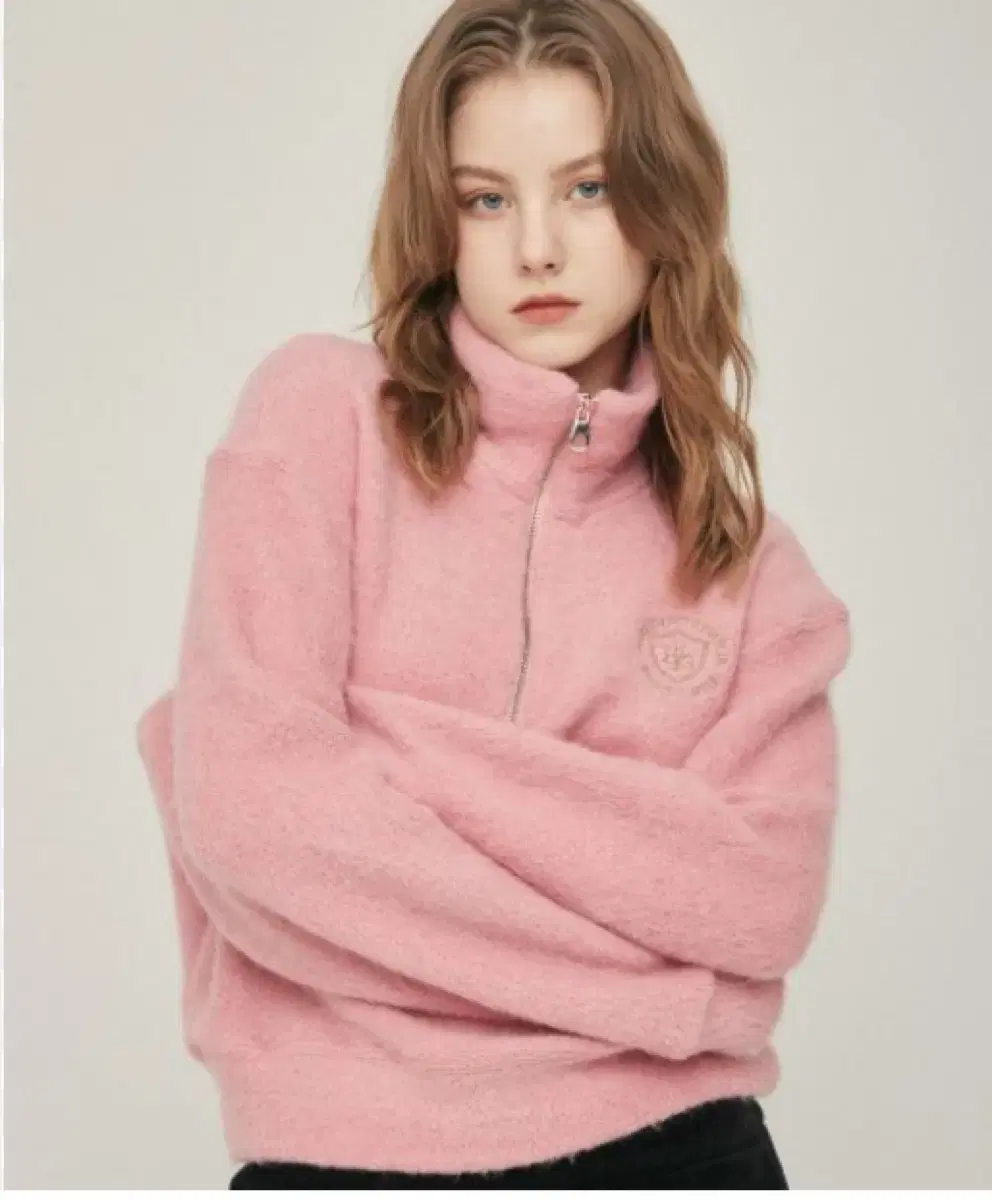 라티젠 HALF ZIP (PINK) + LY WAFFLE (white)