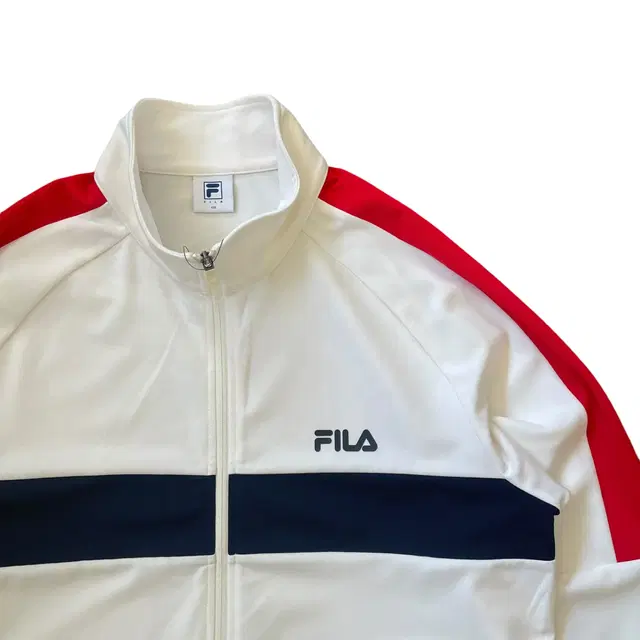 FILA 휠라 화이트 배색 져지 트랙탑 자켓 110