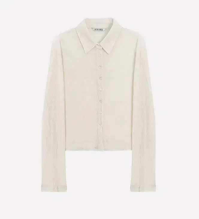 포허 CROP PLEATED SHIRTS (BEIGE)