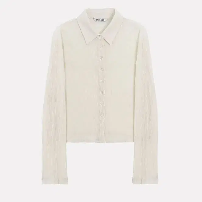 포허 CROP PLEATED SHIRTS (BEIGE)