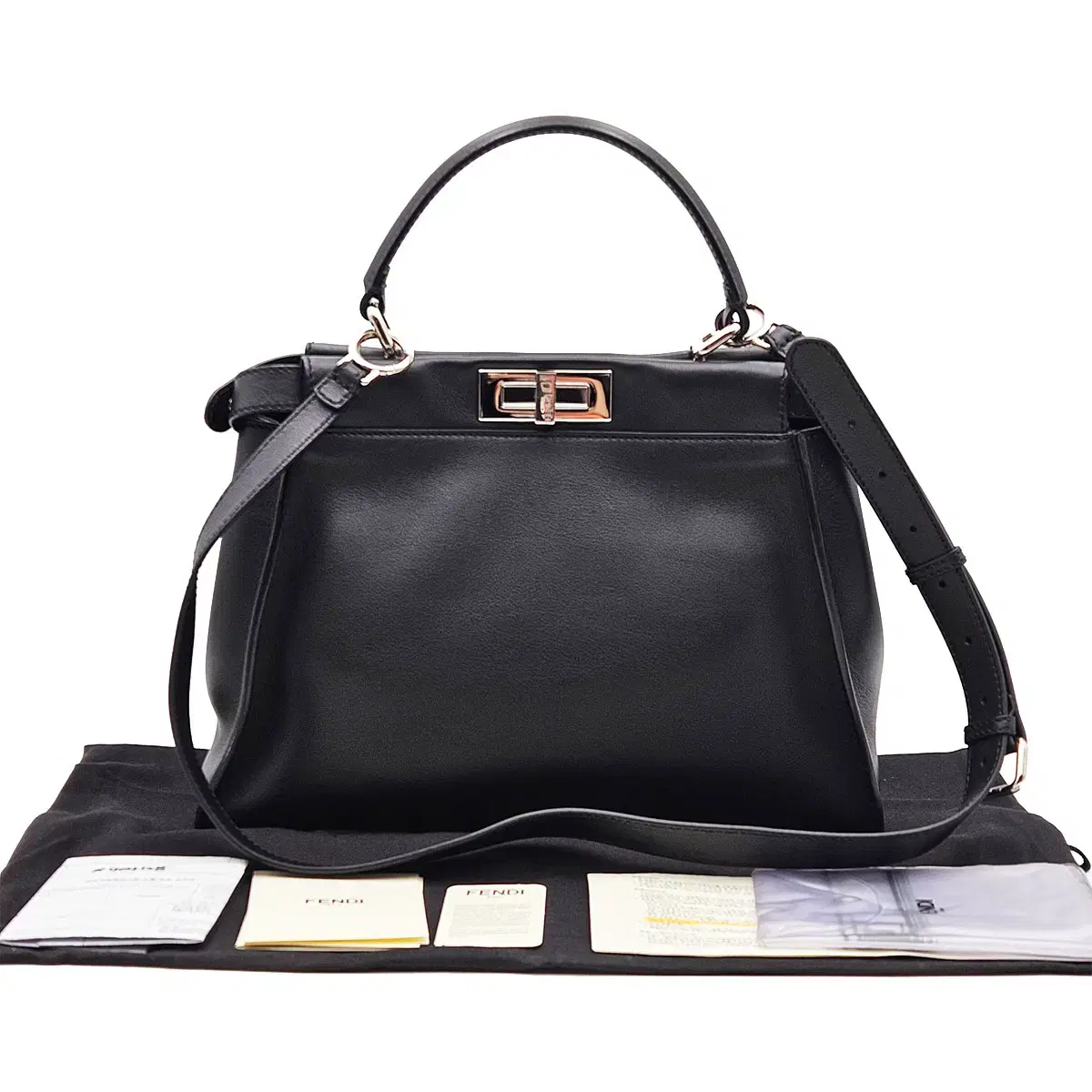 펜디 Fendi 8BN290 블랙 피카부 레귤러 2WAY