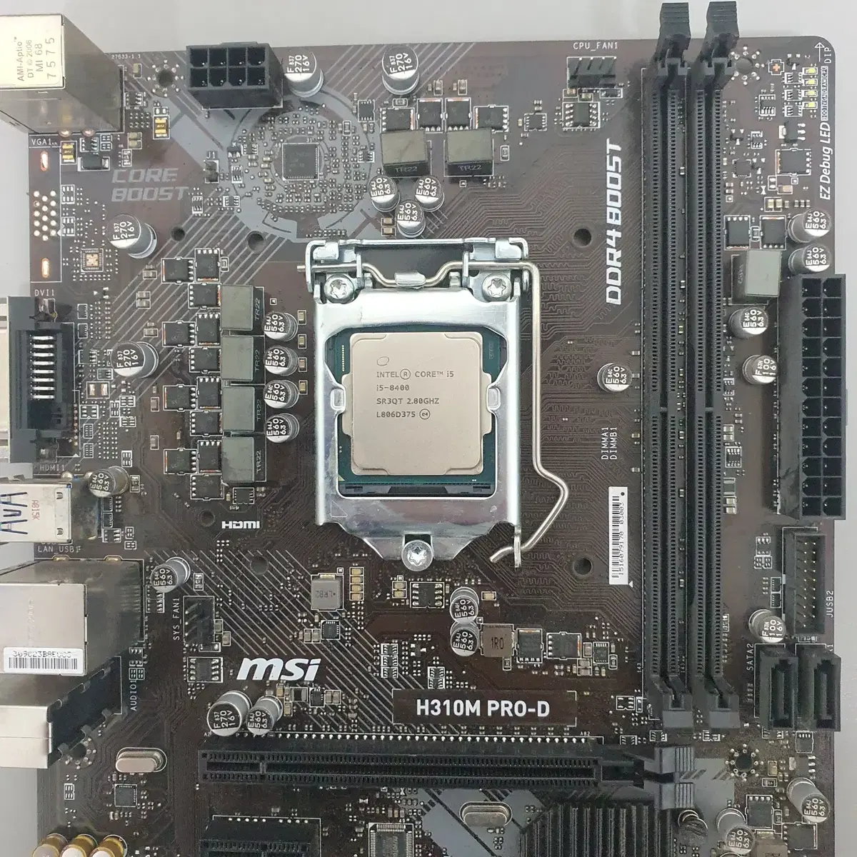 [무료배송] 중고 i5-8400+MSI H310 PRO-D 반조립세트