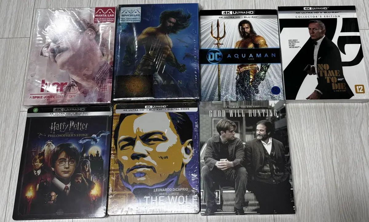 Sells blu-ray (Aquaman, 007 No Time to Die, Harry Potter and the Wizard)