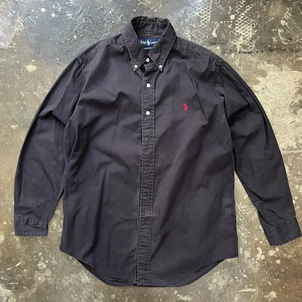 95) Polo Ralph Lauren Solid Shirt Southern Vintage Shirt Amekaji