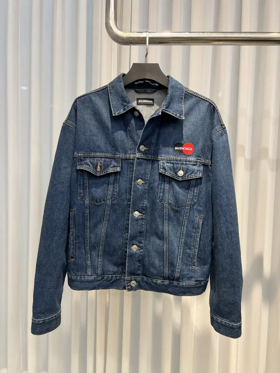 (44) Balenciaga MasterLogo Denim Jeans Jacket