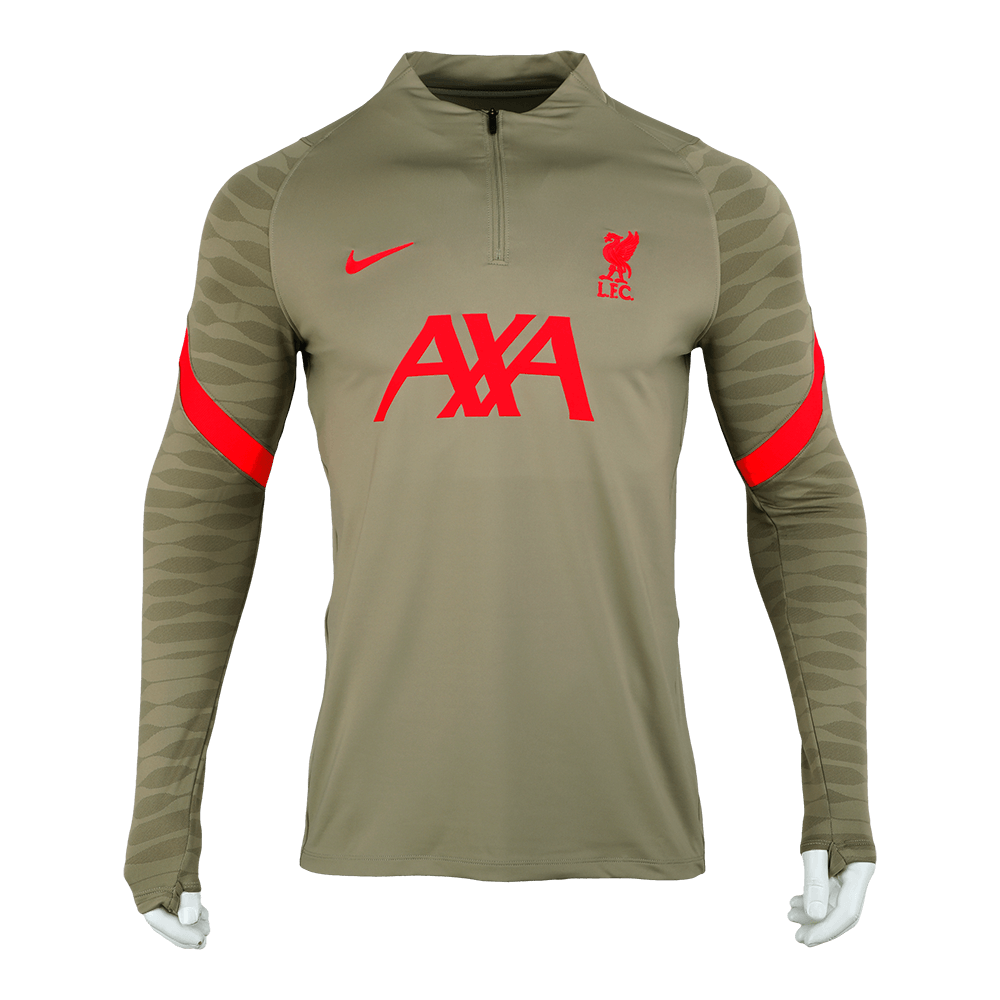 [NEW] Nike Zip Up T-Shirt Liverpool FC Dry Fit Strike Drill Top