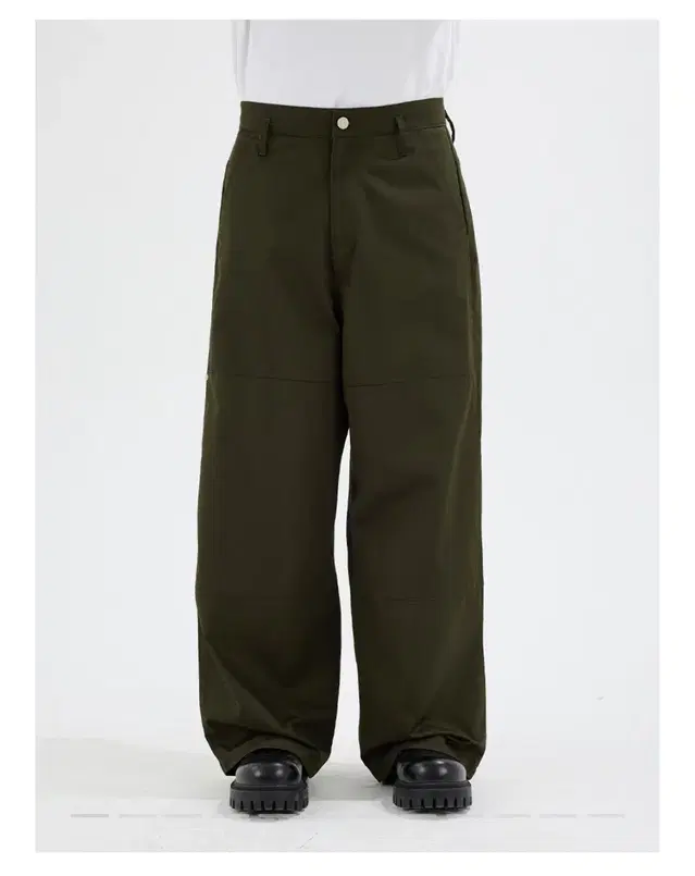 IEY PANI SIDE TUCK PANTS OLIVE 이에 카키팬츠 M