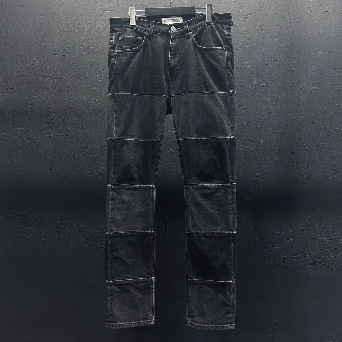 Adidas Black Patchwork Detail Regular Fit Dark Denim Pants