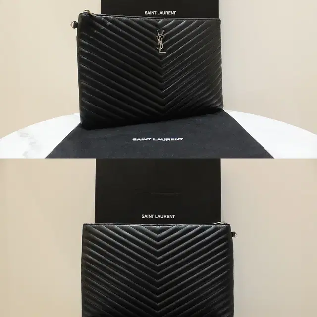 [중고명품다올] 생로랑 YSL 마틀라세 퀄팅 라지 클러치 440222