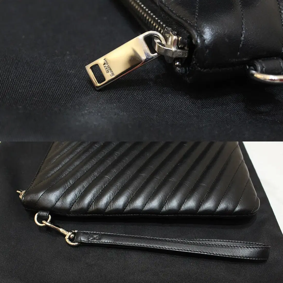 [중고명품다올] 생로랑 YSL 마틀라세 퀄팅 라지 클러치 440222