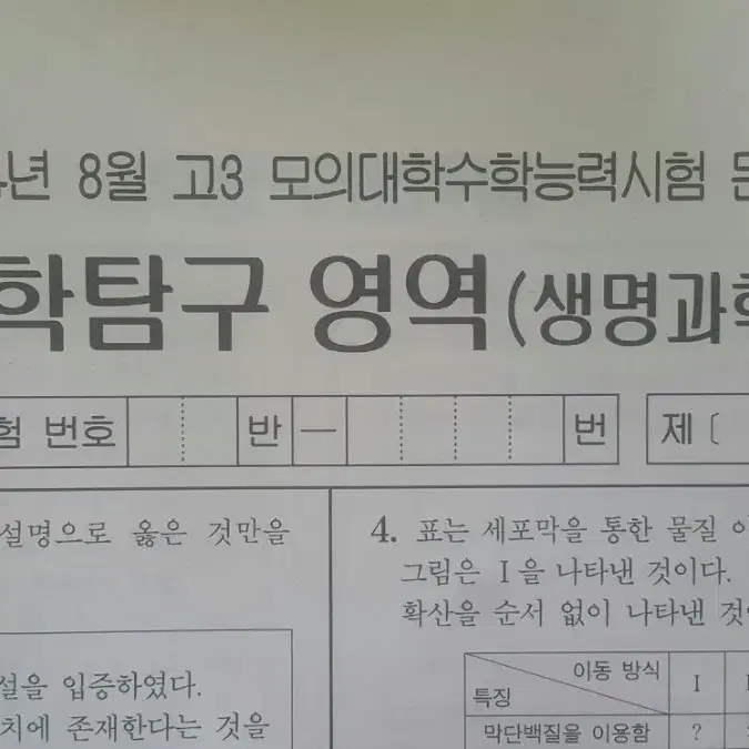 수능 생명과학 2025 대성 더 프리미엄 모의고사 8월 생명과학2