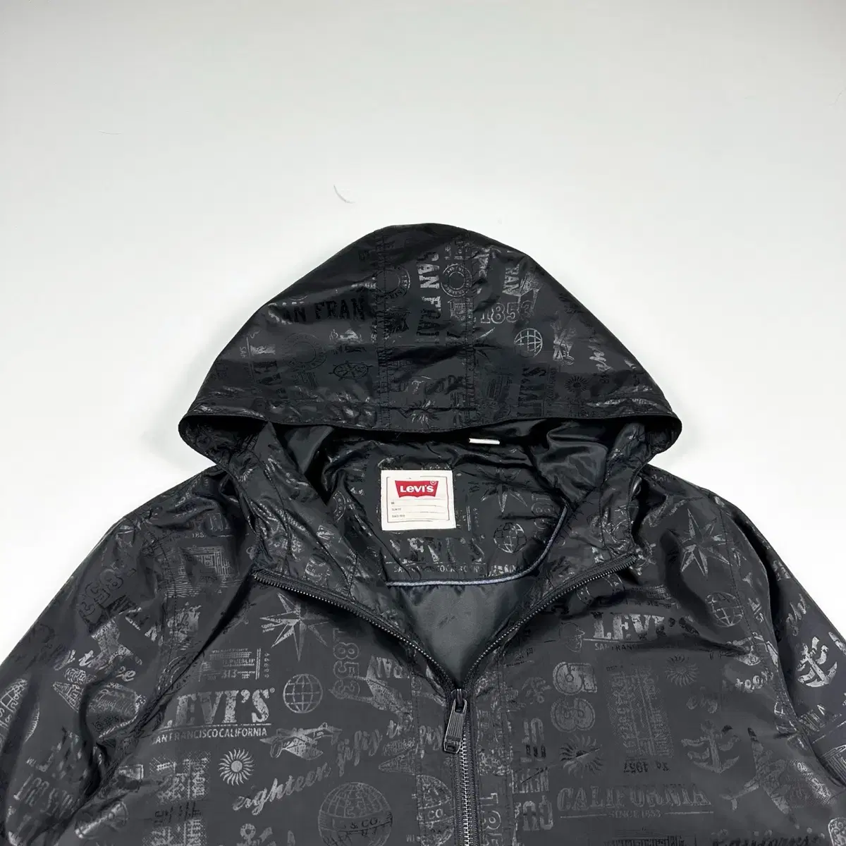 Levi's Original Black Monogram Windbreaker Jacket (M)