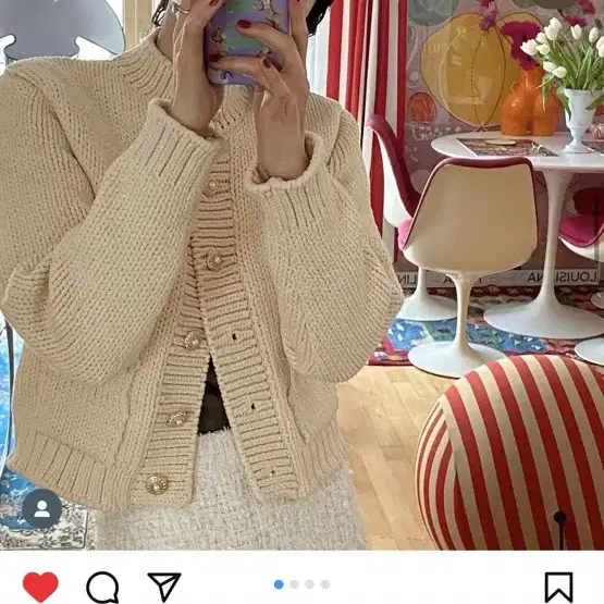 더름 KARINA COTTON-BLEND CARDIGAN (NATURAL