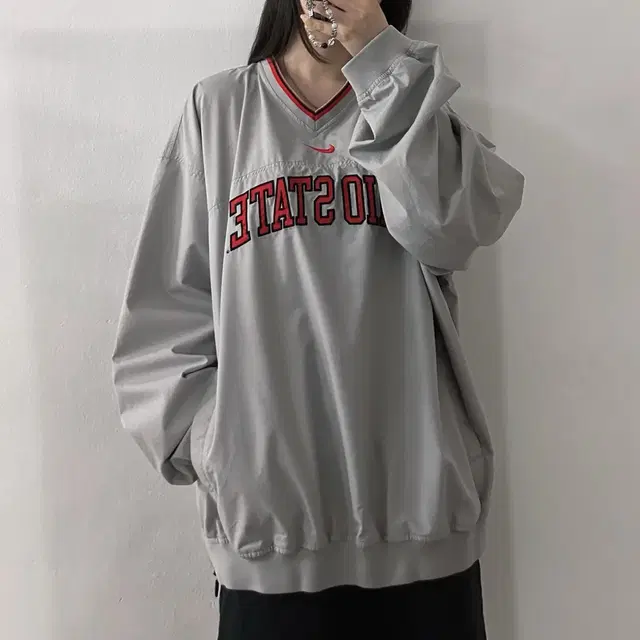 (2XL) 나이키 90s 오하이오 스테이트 그레이 웜업