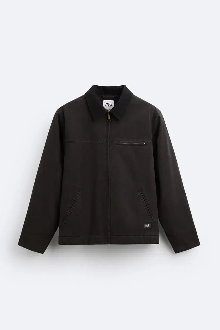 New) Zara Detroit Work Jacket Structure Jumper