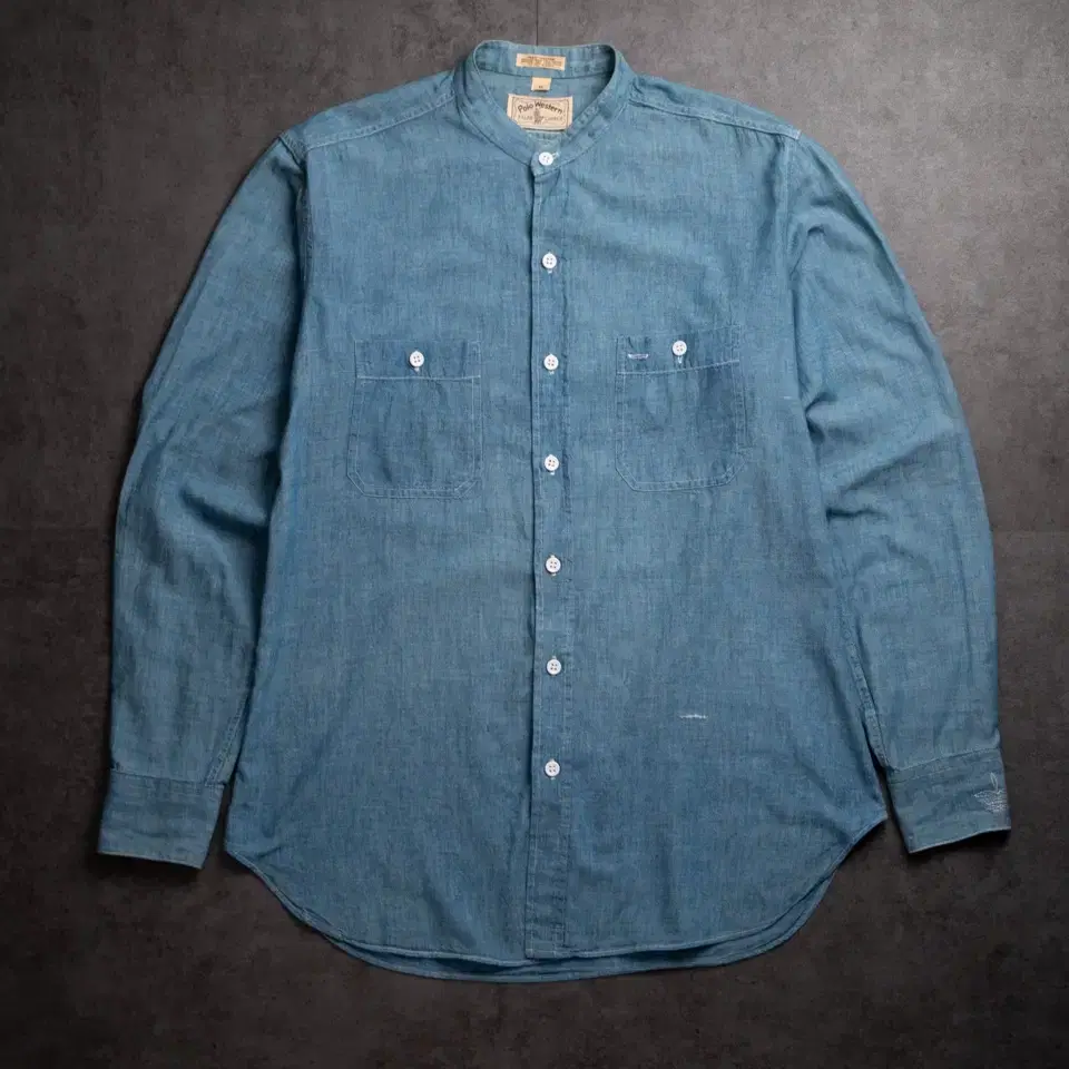 70s Polo Western Chambray Work Shirt