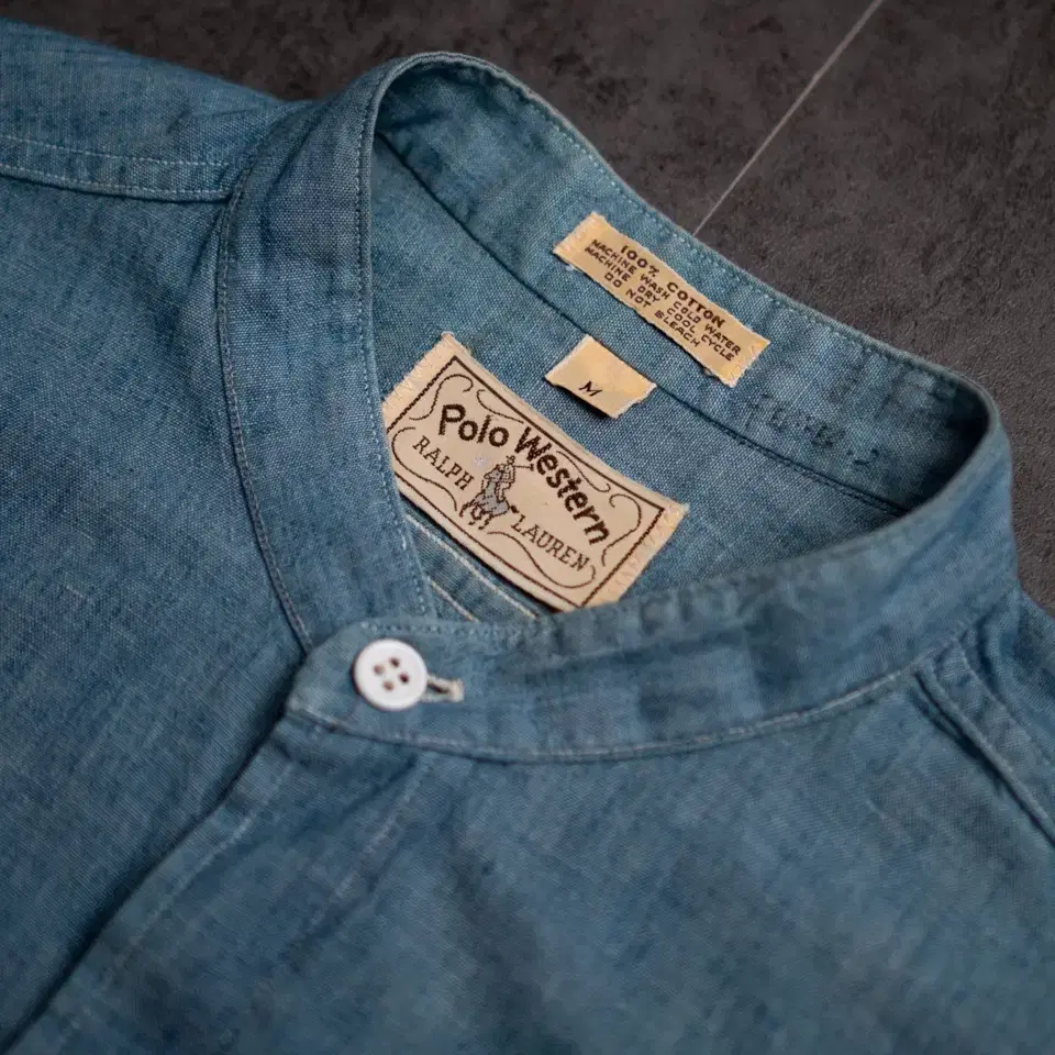 70s Polo Western Chambray Work Shirt