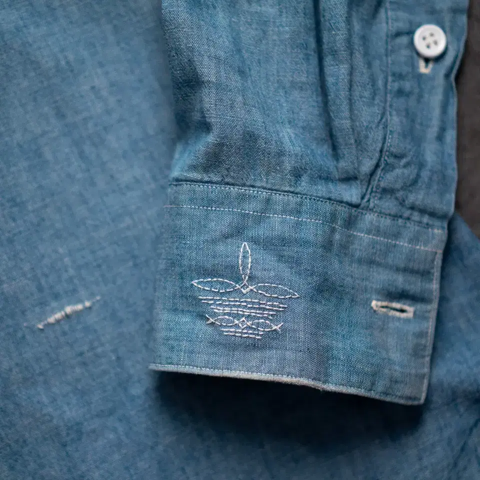 70s Polo Western Chambray Work Shirt