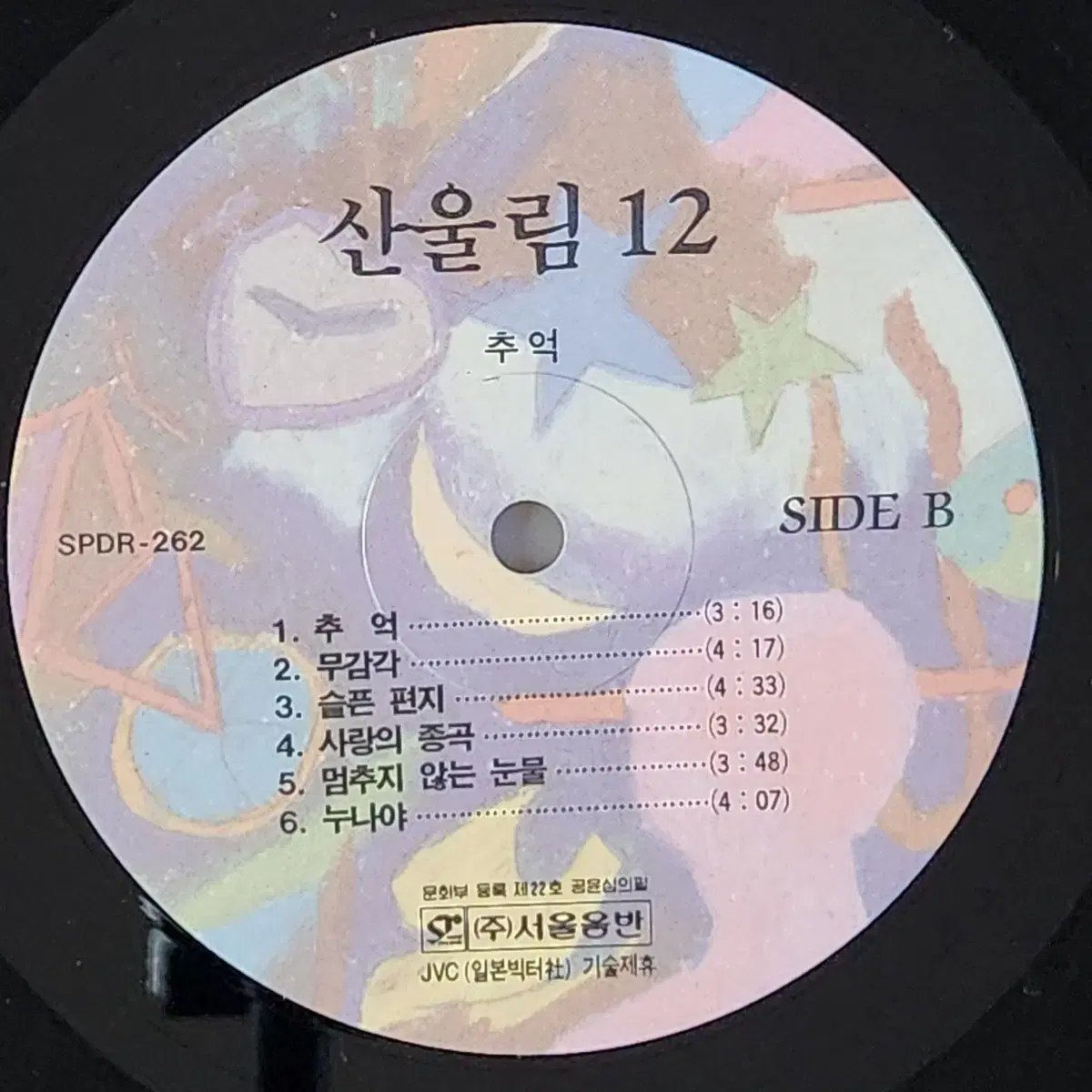 산울림 12집 LP (꿈꾸는 공원/불안한 행복/동창생)