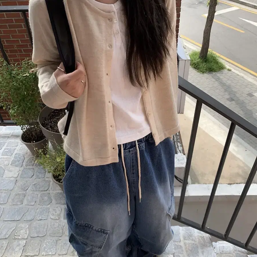 아밀트 soft loose cardigan beige