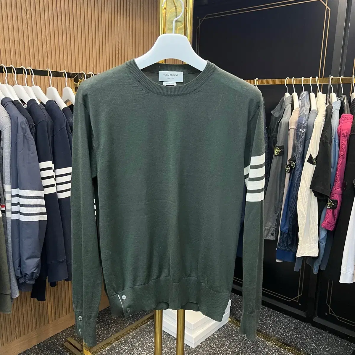 [3size] Thom Browne Wool Knit Green.