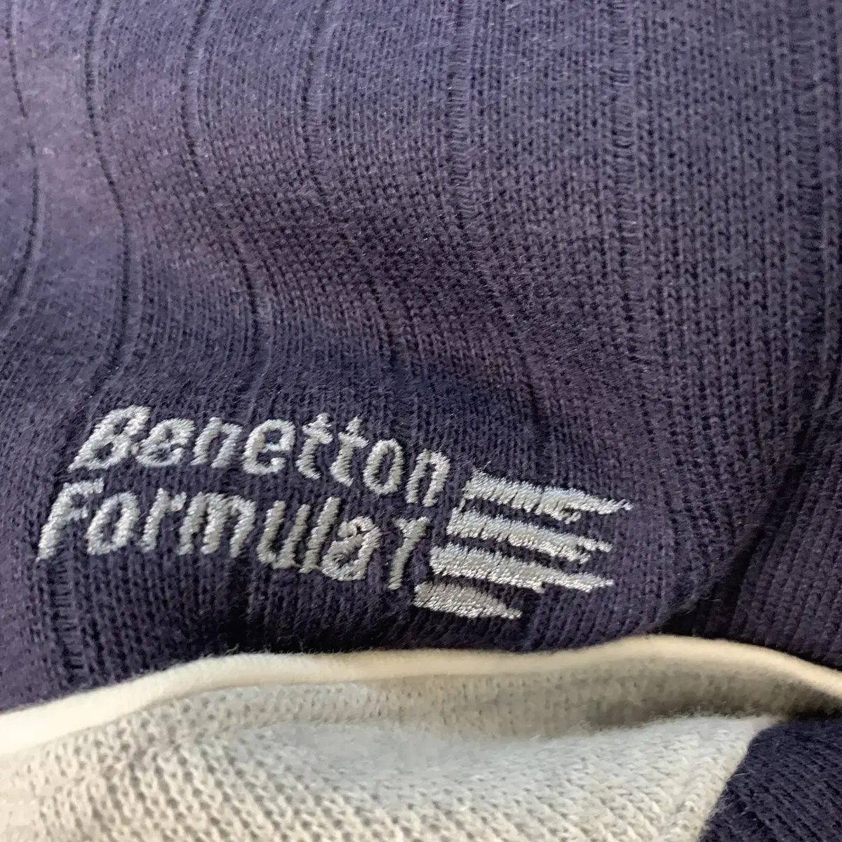 L) Benetton Formula1 베네통포뮬러1 반집업 니트