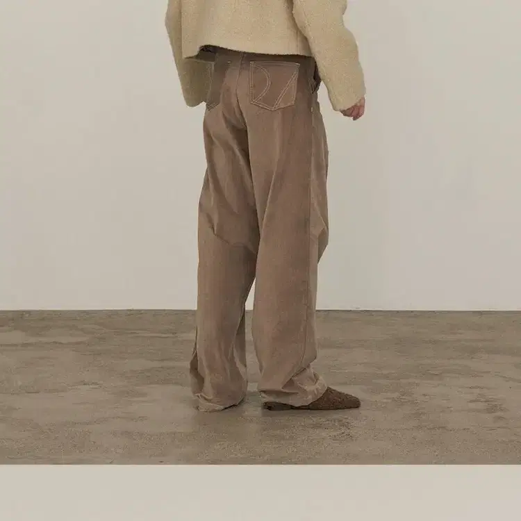 다이애그널 TUCK WIDE VELVET PANTS (brown) M