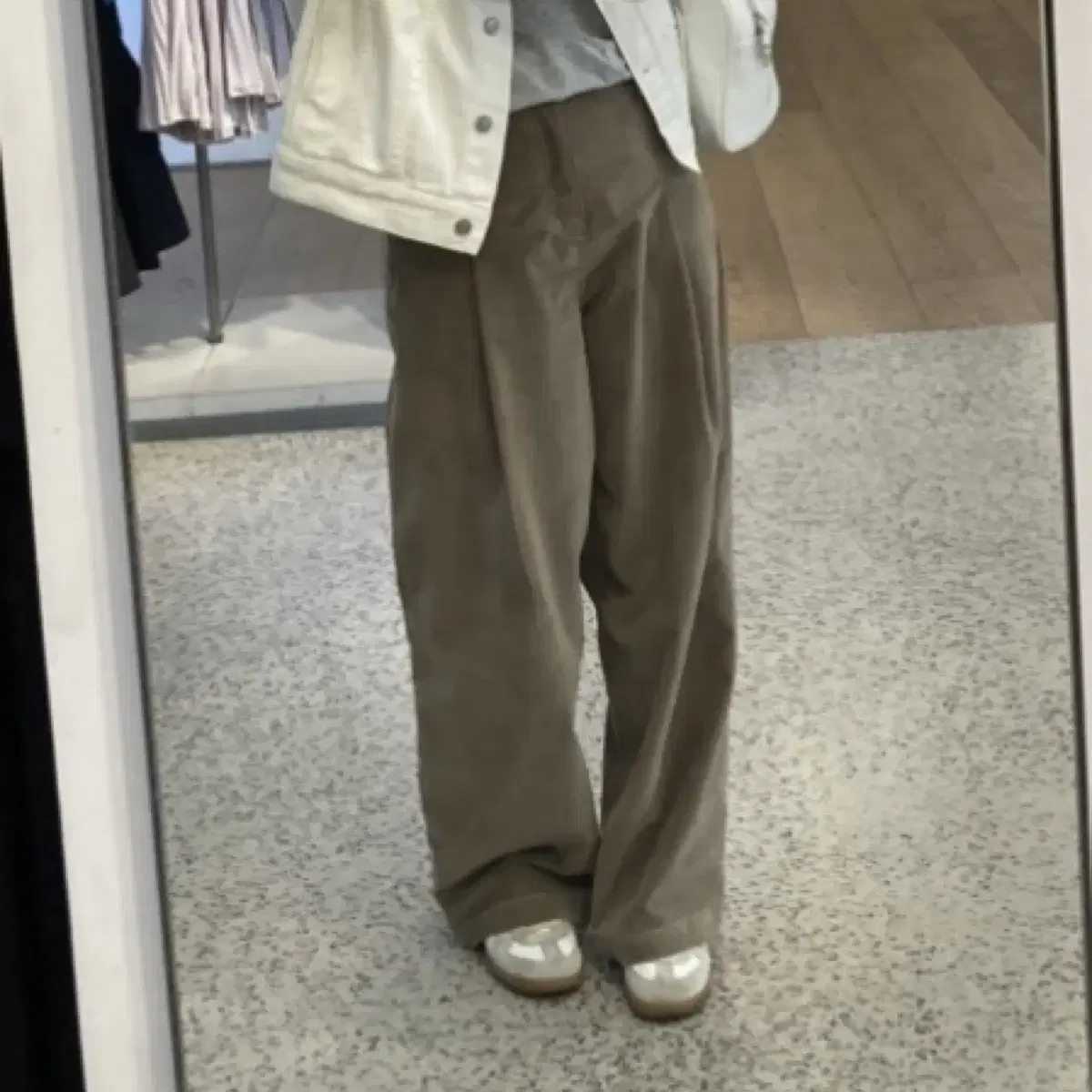 다이애그널 TUCK WIDE VELVET PANTS (brown) M