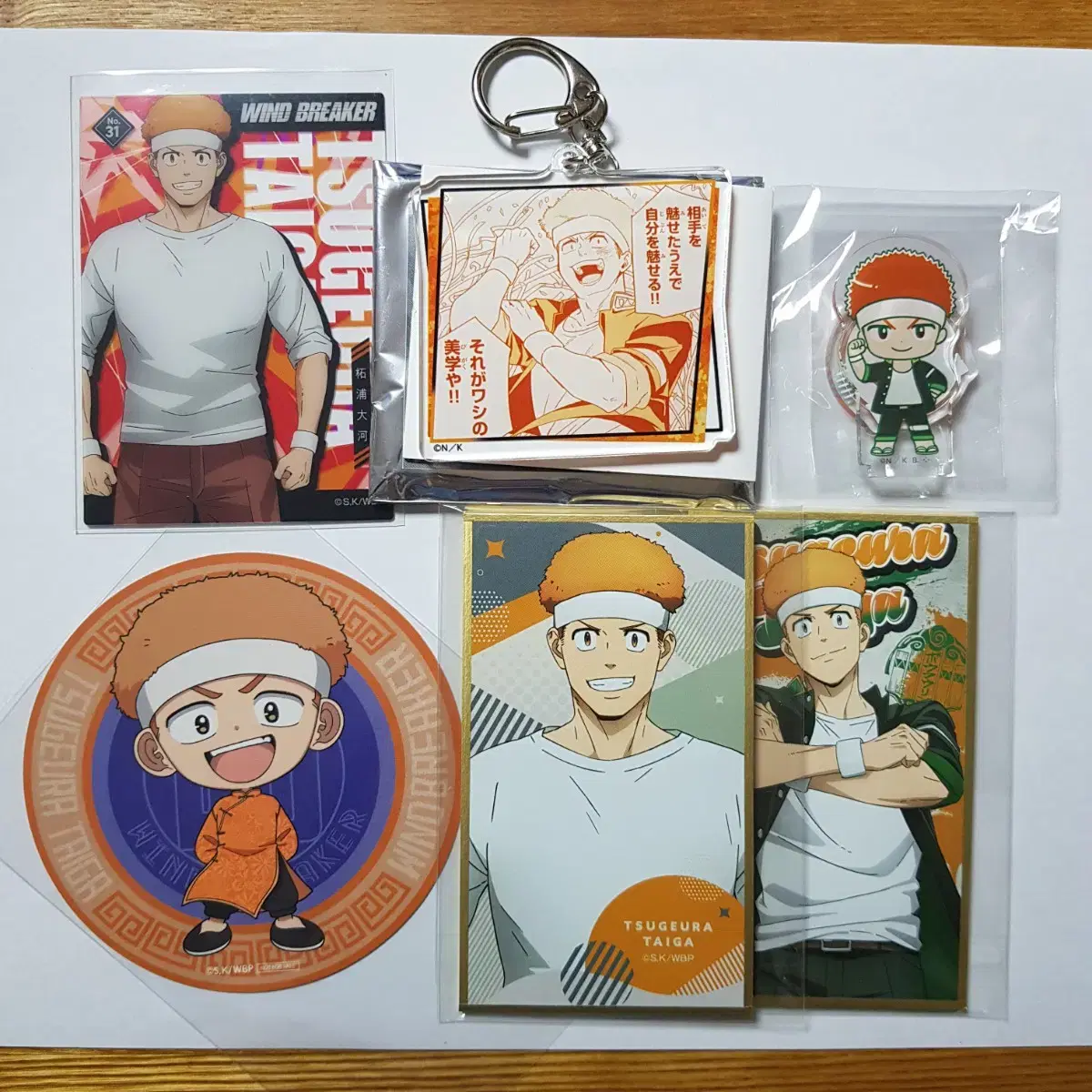 Winbre Tsugeura Taiga acrylic stand keyring Colored Paper Clear kard Coaster