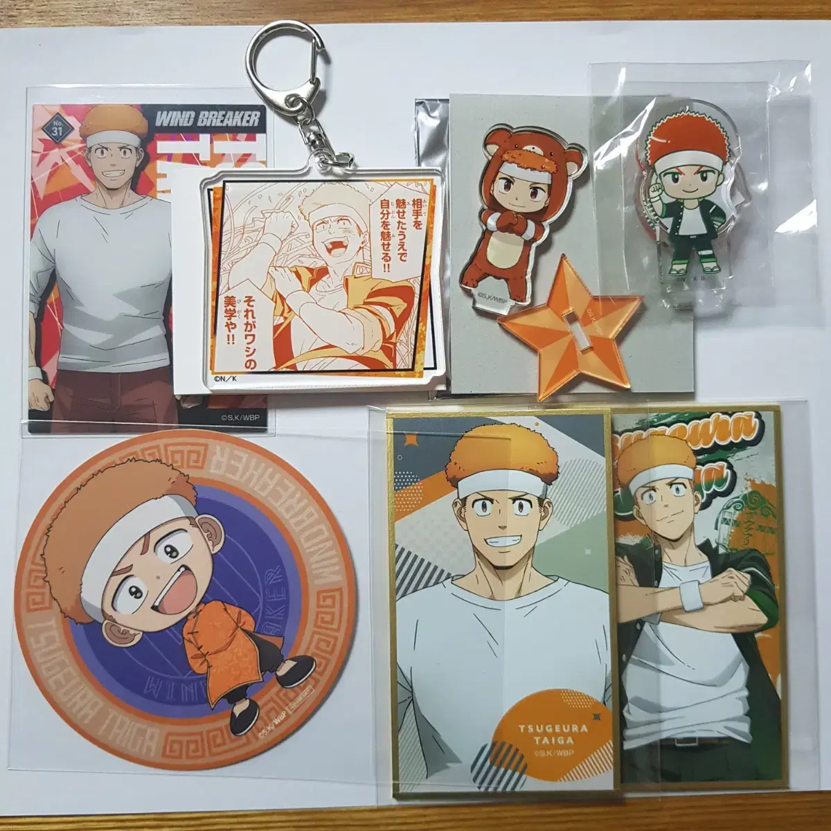 Winbre Tsugeura Taiga acrylic stand keyring Colored Paper Clear kard Coaster