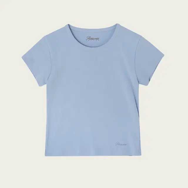 ribbonbit 리본빛 Cafe T-shirts - Blue