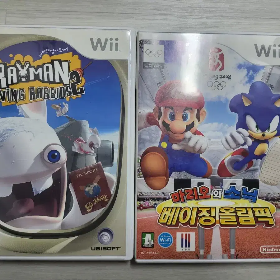 닌텐도 Wii 베이징올림픽,위파티,레이맨엽기토끼2,파워사커,데카스포르타