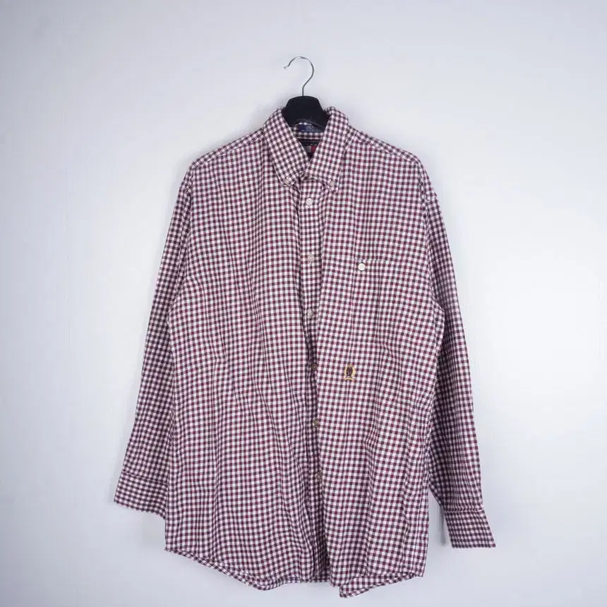 Tommy Hilfiger Gingham Check Pocket Button Cotton Shirt VIA1704