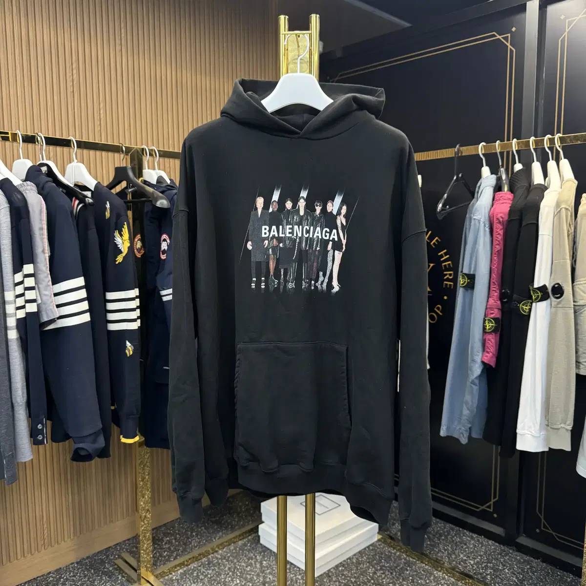 [105] Balenciaga Artwork Hoodie Black Overfit S Domestic size 105