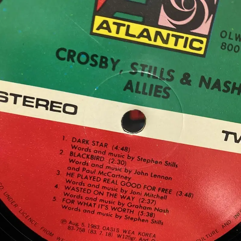 CROSBY STILLS AND NASH LP / AA4836