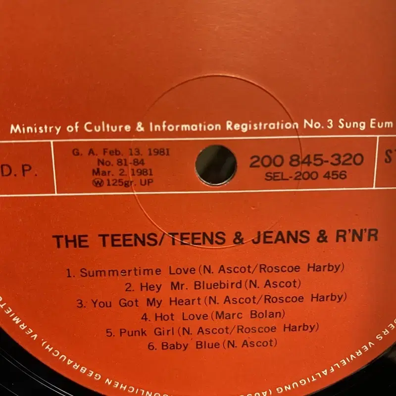 THE TEENS TEENS AND JEANS LP / AA4849