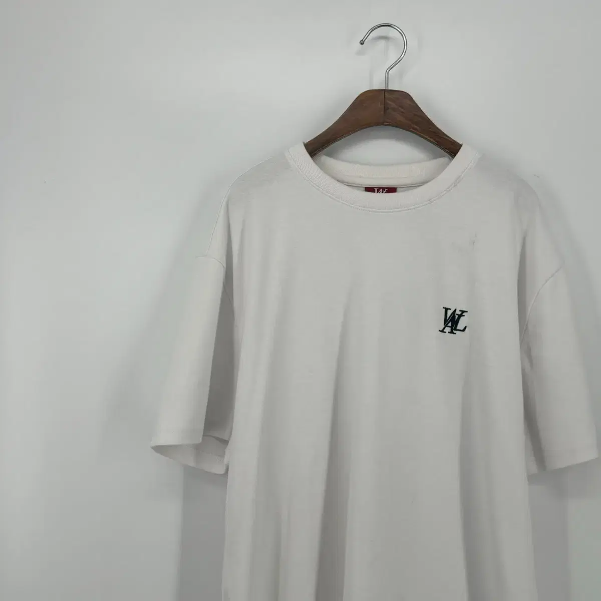 우알롱 로고 반팔 티셔츠 (L size / WHITE)