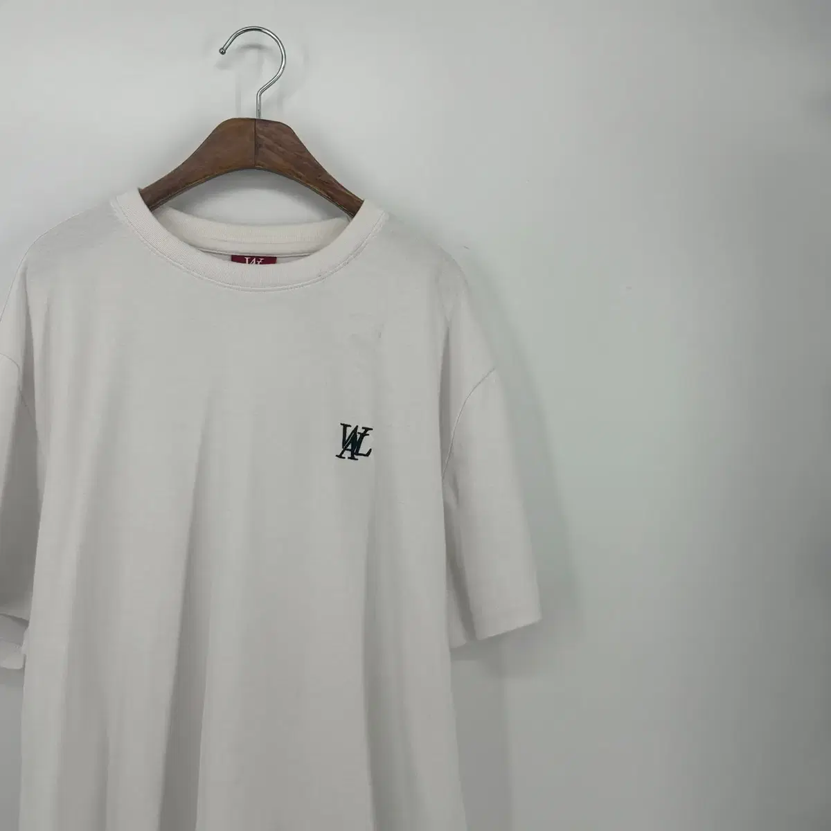 우알롱 로고 반팔 티셔츠 (L size / WHITE)