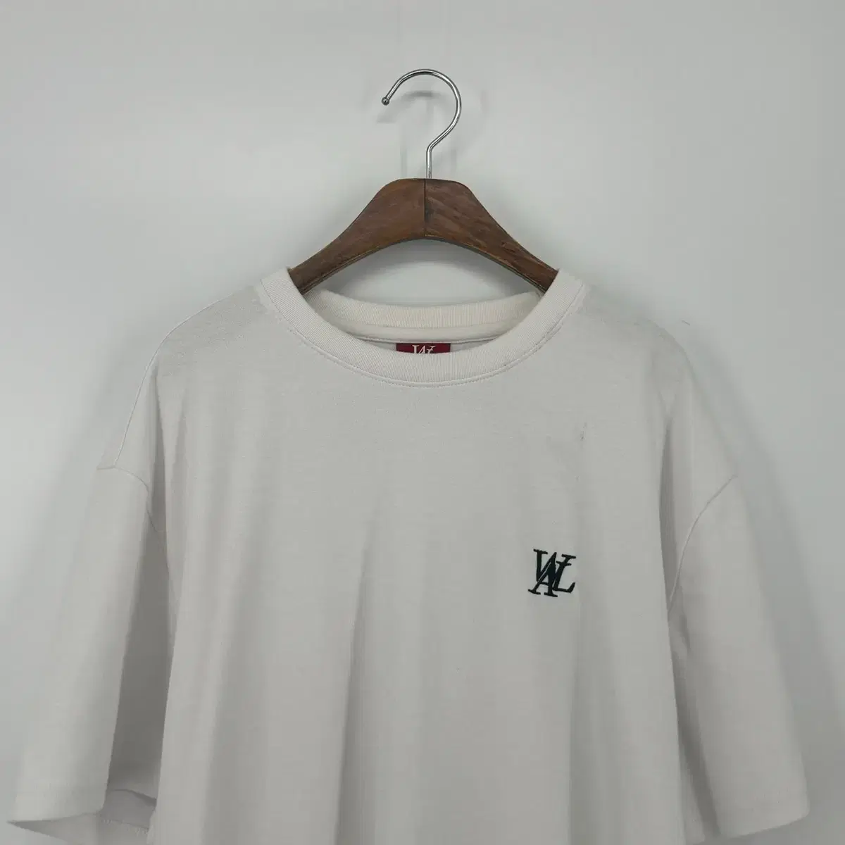 우알롱 로고 반팔 티셔츠 (L size / WHITE)