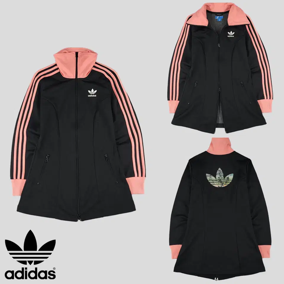 adidas 00s black pink tricot trefoil glitter backprinted y2k one piece