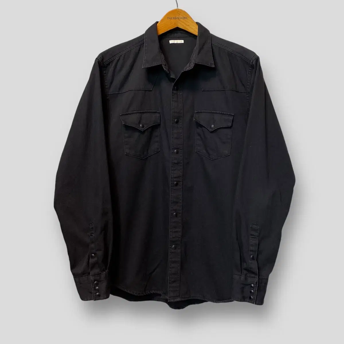 (XL)GU jiu Black Western Shirt