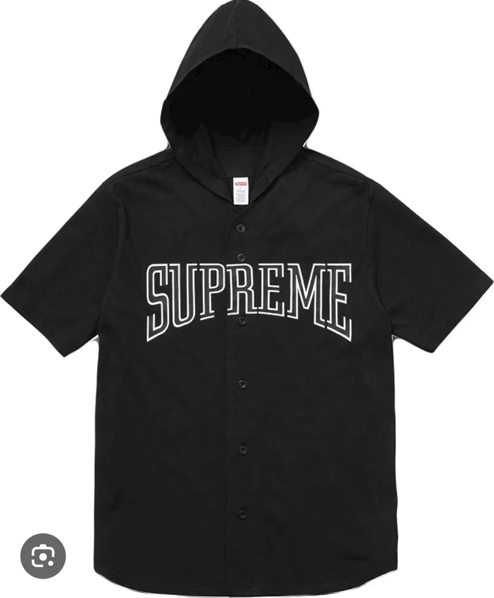 Supreme 16SS Hooded Baseball Short Sleeve Shirt