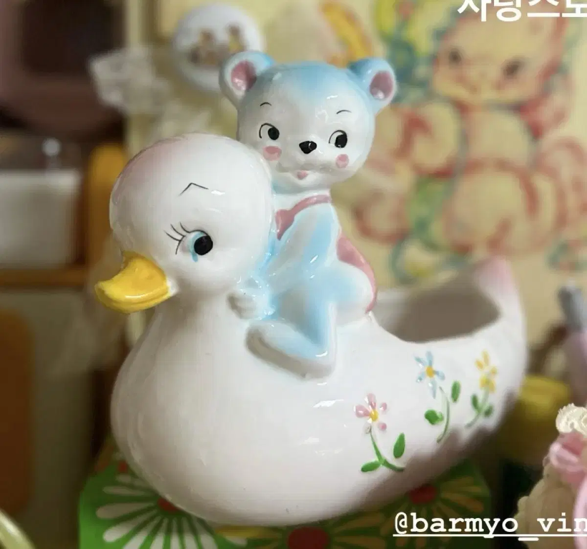 Baby bear&duck planter 플랜터