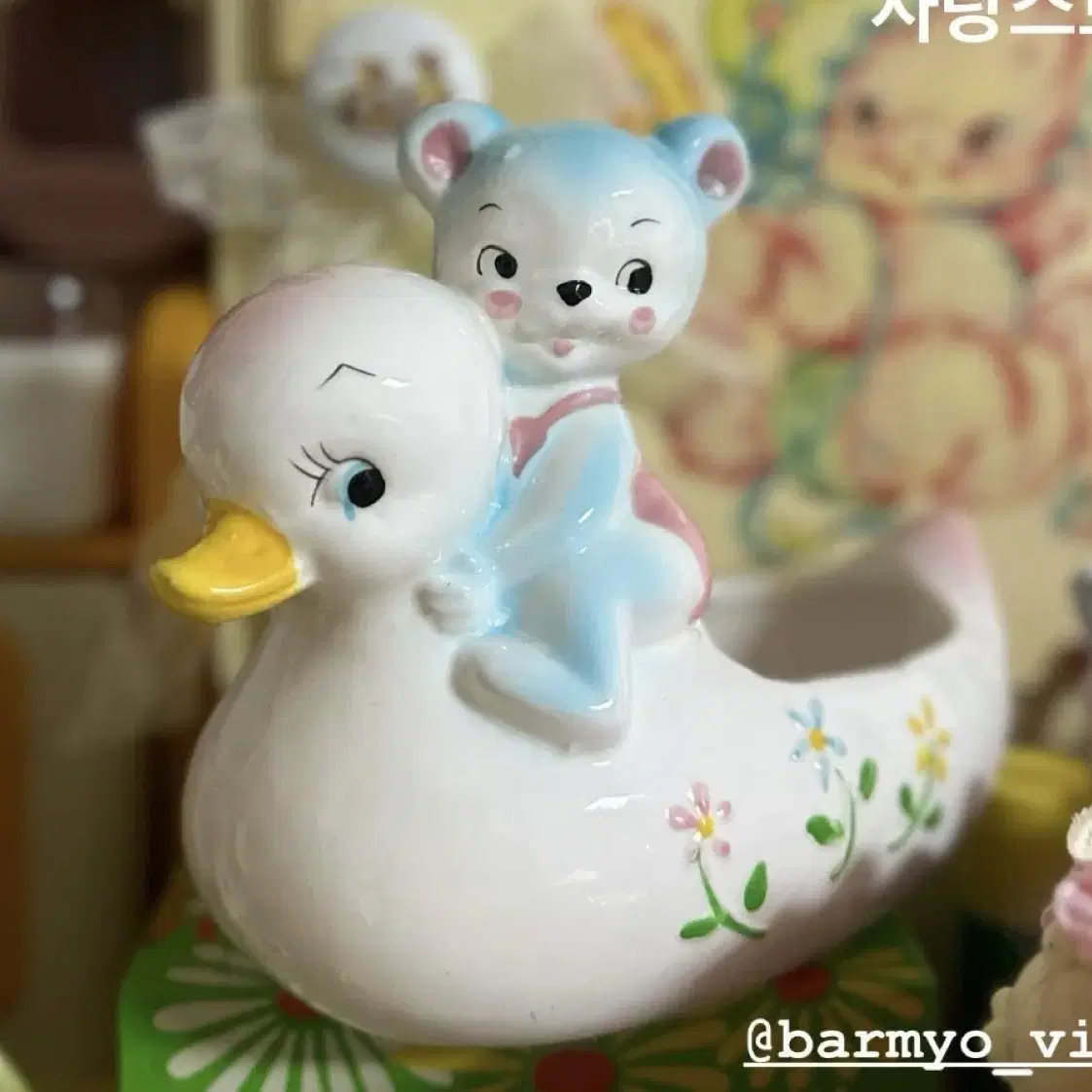 Baby bear&duck planter 플랜터