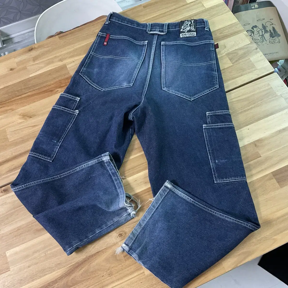 90s Japanese street vintage dog town loose fit denim pants