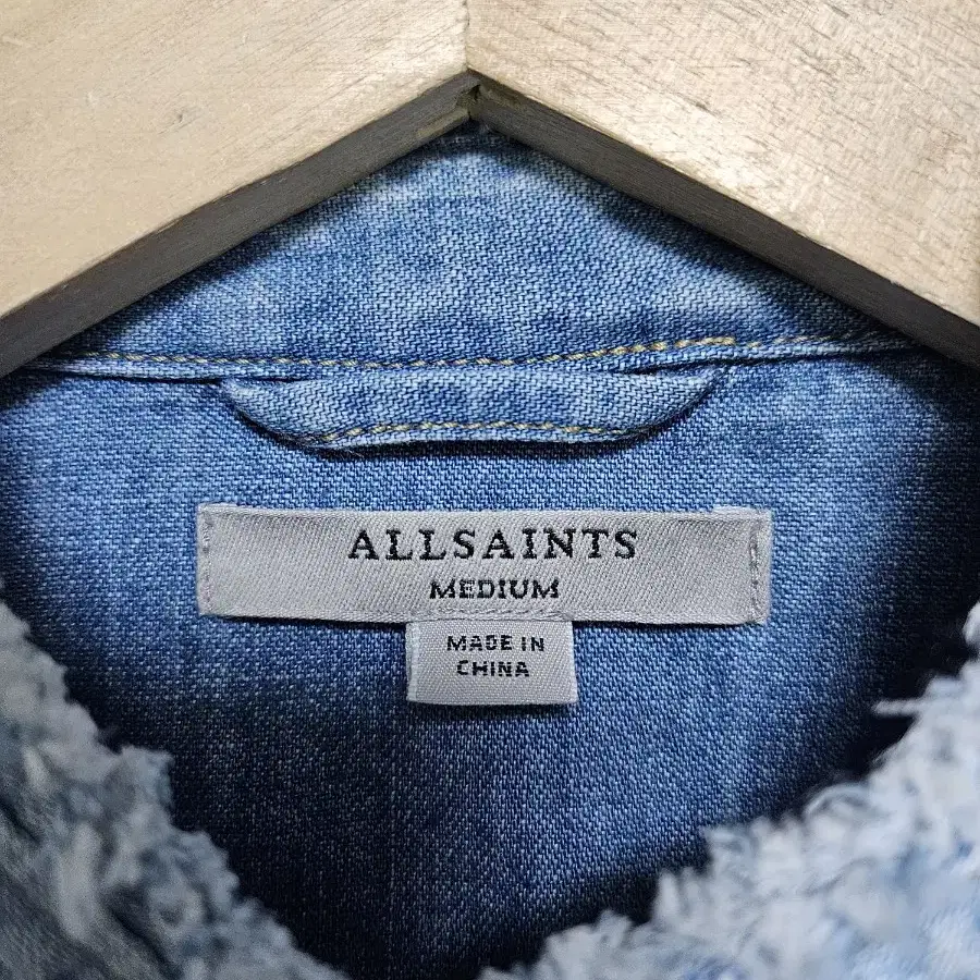 M 올세인츠 ALLSAINTS 크롭 데님 셔츠 자켓