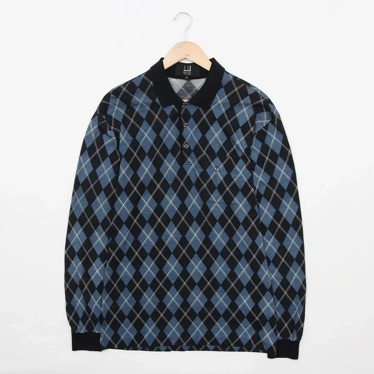 M Dunhill Argyle kara Wool knit E724