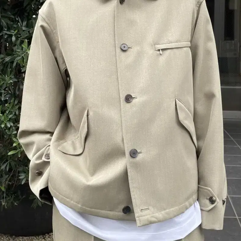 [3] 아프레쎄 23ss sports jacket khaki